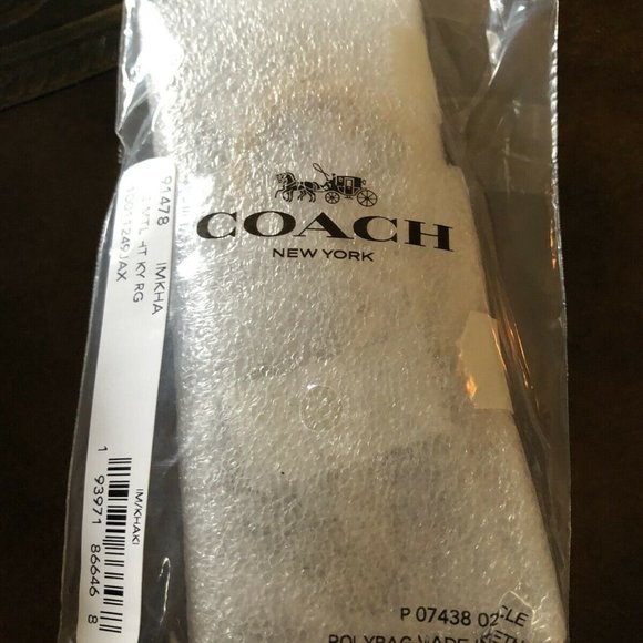 NWT! COACH SIGNATURE HEART KEYCHAIN CHARM FOB - Picture 7 of 7